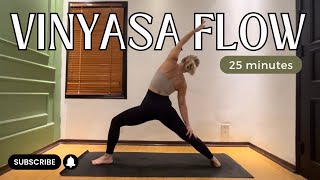 Vinyasa Flow  Full body yoga  25 minute home yoga practice [upl. by Zimmermann]