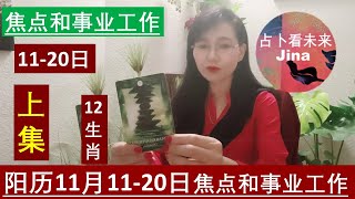 上集阳历11月1120日 12生肖焦点和事业工作 每个生肖的时间点在视频下方 2024年11月 [upl. by Gram]