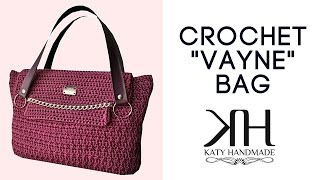 TUTORIAL BORSA UNCINETTO quotVaynequot  Punto trifoglio  How to make crochet bag  Katy Handmade [upl. by Madlen]