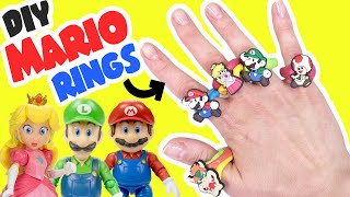 The Super Mario Bros Movie How to Make DIY Clay Rings Crafts for Kids [upl. by Orlando822]