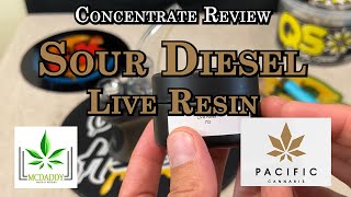 Concentrate Review  Sour Diesel Live Resin  Pacific Cannabis [upl. by Rayham]