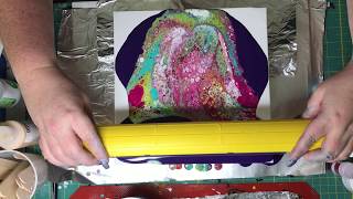 Acrylic Pouring Swipe Demonstration for Fluid Art [upl. by Enalda]