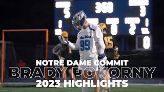 Brady Pokorny 2023 Highlights  5 ⭐️ Notre Dame Commit  7 Player in the Nation [upl. by Karli914]