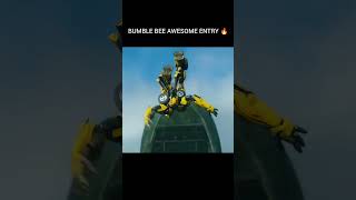 BUMBLE BEE AWESOME ENTRY EVER 🥶transformers bumblebee alien man movies superhero reels [upl. by Schnur80]