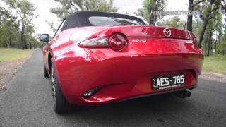 2016 Mazda MX5 15L manual 0100kmh amp engine sound [upl. by Ammann584]