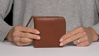 Madewell The Zip Wallet in Leather SKU 9913725 [upl. by Barton]