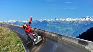 Pfingstegg Toboggan Run In Switzerland [upl. by Euqinom]