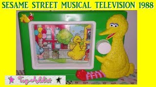 80s Vintage Sesame Street Preschool Wind Up Muscial Television  Big Bird  ToyAddict [upl. by Nuahsyar]