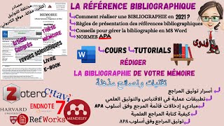 NORMES APARègles de Présentation des Références Bibliographiquesاسراركتابة وتوثيق المراجع العلمية [upl. by Uot]