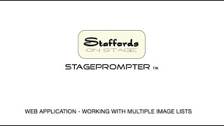 6  Stageprompter web application tutorial – working with multiple image lists [upl. by Anesuza]