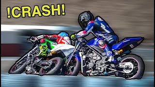 INCIDENTE  MI ALLENO COI PILOTI DEL MONDIALE YAMAHA R3 e MINIGP [upl. by Harlie]