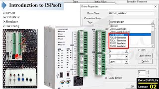 Delta PLC basics  link function in ISPSoft HWConfig how to use COMMGR communication driver [upl. by Greenleaf293]