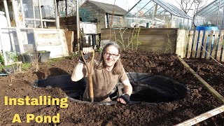 Installing a Pond at the Allotment [upl. by Ayadahs]