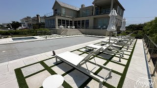 Sandblasted Marble Paver Patio and Synthetic Turf East Quogue NY [upl. by Aamsa]