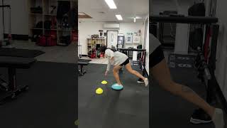 Balance  Cone Pick Up Single Leg Wobble Cushion balance [upl. by Akela]