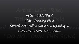 LiSA  Crossing Field Romaji Lyrics [upl. by Aihsyn137]