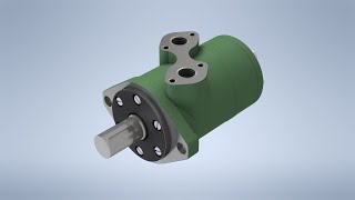 Orbital hydraulic motor gerotor style  ANIMATION [upl. by Llevel30]