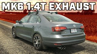 MK6 Jetta 14T Catback Exhaust System Sounds  ECS Tuning [upl. by Donalt985]