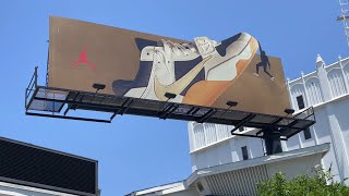 Travis Scott x Jordan Jumpman Jack “Sail” Billboard in Los Angeles 🌆 [upl. by Lucina980]