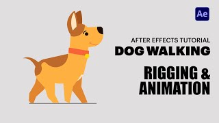 Dog Walking Animation in After Effects Tutorial  Dog Walk cycle [upl. by Ynehpets]