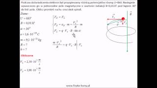 Magnetyzm Tor śrubowy elektron w polu magnetycznym siła Lorenza 🟢 fizykakursy [upl. by Brose]