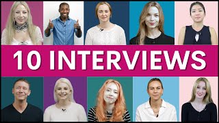 10 Interviews  Learn English Questions and Answers [upl. by Isbel]