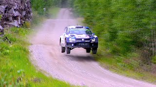 Ogier and Ostberg flying in Ouninpohja  WRC Rally Finland 2015 [upl. by Moria]