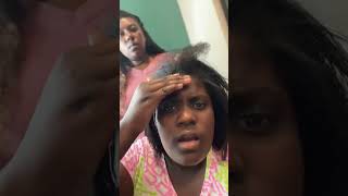 quotIm getting my silk press 😍 mama dat burn 😡quotbgmgirlhair hairstyle shorts [upl. by Baruch]