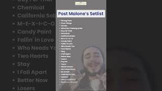 Post Malone Setlist For F1 Trillion Tour [upl. by Inilahs547]