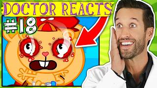 ER Doctor REACTS to Happy Tree Friends Medical Scenes 18 [upl. by Yllac439]