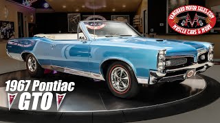 1967 Pontiac GTO Convertible For Sale Vanguard Motor Sales 8389 [upl. by Lucian348]