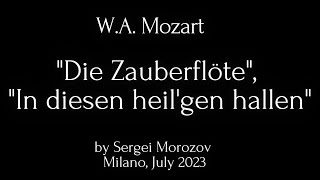 ✅ WAMozart quotDie Zauberflötequot aria di Sarastro quotIn diesen heilgenquot  Bass Sergei Morozov [upl. by Nerok]