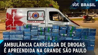 Polícia apreende ambulância com 15 tonelada de maconha em Guarulhos SP  SBT Brasil 021124 [upl. by Alul]