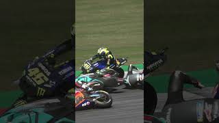 Rossi crashed into Quartararo in the first corner [upl. by Akinajnat]