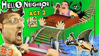 ESCAPE HELLO NEIGHBOR PRISON FGTEEV ACT 2  Roller Coaster Shark amp Doll House Full Game Part 3 [upl. by Rance]