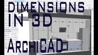 DIMENSIONS IN 3D  ArchiCAD [upl. by Koal]