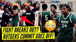 FIGHT BREAKS OUT MOST HEATED GAME OF THE YEAR Rutgers Commit Goes CRAZY [upl. by Esadnac]