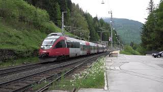 2023  AT  ÖBB 4024 Talent EMU with a regional train quotSBahnquot train in Gries am Brenner [upl. by Kcirdahc118]