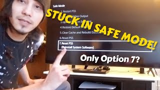 PS5 How to Fix Stuck in Safe Mode Error  Only Option 7 Available 2022 [upl. by Mapel]