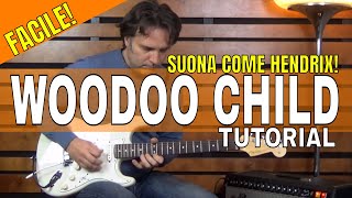 Voodoo Child Jimi Hendrix Tutorial Lezione Chitarra  Riff Tabs [upl. by Gwendolen]