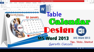 Table Calendar 2024 Design in Ms Word  How to Make Printable Table Calendar Design in Ms Word 2024 [upl. by Sherurd]