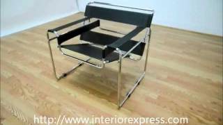 InteriorExpress Wassily Chair Black Leather and Chromed Steel [upl. by Iturk]