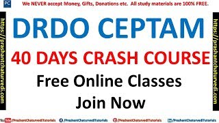 DRDO CEPTAM VIDEO CLASSES  40 DAYS FREE ONLINE CLASSES  JOIN NOW [upl. by Ashla]