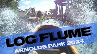 Log Flume à Arnolds Park  POV 2024 [upl. by Juan624]