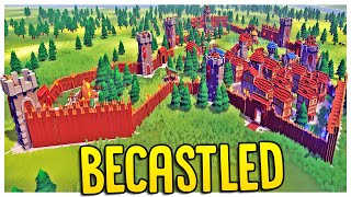 Building a Massive Castle Kingdom to Survive Enemy Sieges  Becastled [upl. by Zacarias]