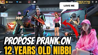 Proposed 12 Years Old Cute Girl Youtuber 😂❤️ But She Scammed Me 🤯  Free Fire India [upl. by Enowtna]