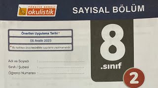 Okulistik Yayınları Türkiye Genel LGS Deneme Sınavı 2 Matematik Testi Çözümleri 15 Sorular [upl. by Eatnhoj643]