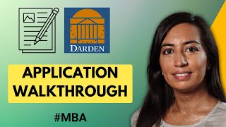 How to Fill Out Darden MBA Application  Best Practices for Writing a Compelling MBA Application [upl. by Kutzenco]