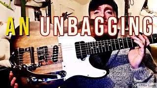 Harley Benton Telecaster Kit Guitar With Bigsby Copy  Install and Sound Test  Unbagging [upl. by Ailelc]