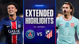 PSG vs Atlético Madrid Extended Highlights  UCL League Phase MD 4  CBS Sports Golazo [upl. by Cuthbertson]